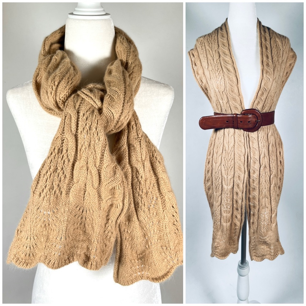 LAUREN Ralph Lauren Lambswool Angora knit scarf